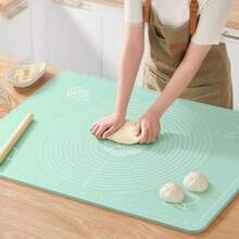 1pc Extra Large 70/65/50cm Silicone Baking Mat, Pastry Kneading Rolling Mat, Non-Stick Cooking Mat For Crepes, Pizza Dough, Baking In Kitchen - Multicolor - View 2