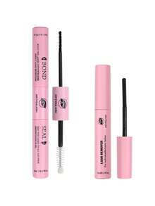 Klej do przedłużania rzęs 10 ml, klej do pojedynczych rzęs, klej do kępek rzęs, klej 2 w 1, super mocny klej do przedłużania rzęs, płyn do usuwania kleju do rzęs 5 ml, wodoodporny, szybkoschnący, naturalny efekt uniesienia rzęs, niepodrażniający klej do rzęs, pęseta, pędzelek do makijażu, pędzelek do brwi z podwójnym zakończeniem, pędzelek do brwi - Wielokolorowe - Zobacz 20