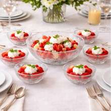 Rose Glass Bowl Set - 7 Pieces - 無色 - 查看 5