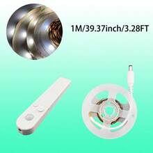2835RGB Body Sensor LED Strip Light, 3.28FT/1M-16.4FT/5M, Battery Box Mounted Battery Powered Or USB Powered (Batteries Not Included), Warm Light/White Light Optional, Soft And Bright Colors Suitable For Staircases, Closets, Study Rooms, Bedrooms. - CT-white Light/Warm Light - View 7