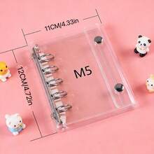 1pc Portable Transparent Loose-Leaf Binder, Transparent Sticker Book Loose-Leaf Binder, Photo Album Sticker Loose-Leaf Binder, Sticker Book, Photo Storage Bag, Weekly Planner Loose-Leaf Binder, Monthly Planner Loose-Leaf Binder, Planner, Notebook, Office Supplies - Multicolor - View 17