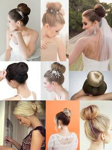 4 Inch Women's Bun, Fashionable Bun Hairstyle, Fluffy Fake Hair Bun - Multicolor - View 9