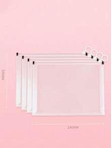 1 pieza/9 piezas Bolsa de archivo con cremallera transparente tamaño A4, Bolsa con cremallera tamaño A5, Bolsa de papelería para exámenes personalizada tamaño A6, de gran capacidad, carpeta de archivo expandible, organizador de archivos de plástico PP resistente con cierre, adecuado para la escuela, la oficina y el hogar - A - Ver 11