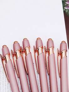 1pc High-Quality Pressurized Faux Gold Metal Ballpoint Pen With Stylus, Suitable For Students Taking Notes, Office Use, And Teacher's Day Gifts - Multiple Colors - One Size Fits All - View 5