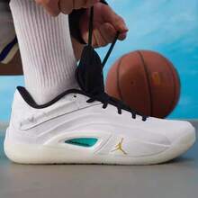 Nike New Men's ZION 4 Basketball Shoes, Designed For Competitive Play, Training, And On-Court Use, Featuring Cushioning And Durability. - Black and White - View 1