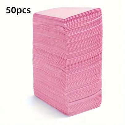50 piezas Alfombrilla desechable de tela no tejida para mesa de manicura, cuidado de uñas, tatuaje, maquillaje permanente y accesorios de tatuaje