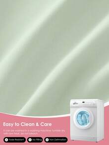 1 tấm ga trải giường màu trơn - 100% polyester, nhẹ như mây, màu xanh nhạt, phù hợp với nệm dày 9-12 inch, chống nhăn, phù hợp với nệm cỡ Twin/Full/Queen/King cho gia đình và ký túc xá, đạt chứng nhận OEKO-TEX. - màu xanh lá cây nhạt - Xem 6