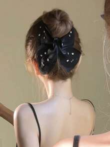 Women's Elegant Casual Butterfly Net Mesh Hair Clip, Suitable For Daily Use, Home, School, Beach, Office, Party, Holiday, Birthday, Back To School, New Year, Valentine's Day, Mother's Day, Wedding, Music Festival, Graduation - Pink - View 11