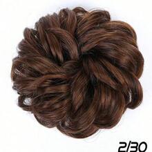 1pc Synthetic Hair Bun Scrunchie, Elastic Wavy Curly Hair Piece For Messy Bun, Hair Accessory For Women And Girls - Multicolor - View 13