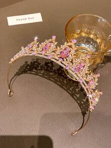 1个皇冠头箍，适合演出和生日场合 - 金色 - 查看 8