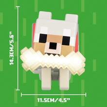 Pixel Wolf Night Light For Kids – 5 Color LED Gaming Desk Lamp – Tap Control Battery Powered Nightlight – Bedroom Table Decor, Birthday & Christmas Gift For Boys Ages 5–7, 8–12, Gaming Merchandise, Battery Powered - 白色 - 查看 5