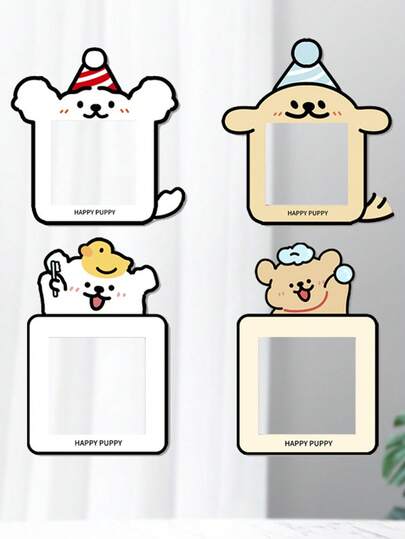 1 pieza Pegatina de interruptor simple y creativa con diseño de cachorro lindo, patrón de animal, letra clásica cuadrada para decoración de habitación, duradera y resistente al polvo y la humedad