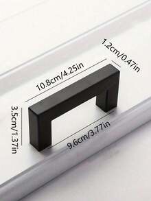 1 Black Cabinet Handle, Matte Black T-Shaped And Square Stainless Steel Kitchen Handles, Furniture Hardware, Door Handles, Cabinet And Wardrobe Drawer Pulls, Cabinet Handles - Black - View 9