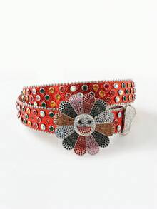 1pc Men's Solid Color PU Leather Belt, Personality Street Hiphop Casual Jeans Belt, High-Quality Versatile Belt. Suitable For Teen Summer Casual Outdoor Athletic Or Vacation Travel Or Graduation Gifts Or Birthday Dress Accessories Or Daily Wear KLX3 - 彩色 - 查看 8