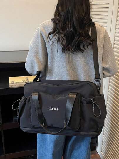 Large Capacity Fashion Lightweight Handheld Luggage Bag, Short-Distance Business Trip Travel Colorblock Stylish Elegant Luggage Bag, Diagonal Fitness Casual Diagonal Travel Bag