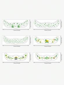 6pcs St. Patrick's Day Tattoo Stickers, Freckles Face Stickers, Irish Oktoberfest Makeup Stickers, Cute Shamrock Patterns, Waterproof Makeup Tattoo Stickers, Carnival Accessories That Last 3-5 Days - Multicolor - View 9