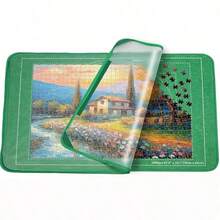 Celemela 1000片可折叠拼图垫（含6个托盘）| 绿色，防滑表面，便携设计，适合居家、办公和旅行。亮绿色，经久耐用，易于收纳，是拼图爱好者的实用配件。（托盘颜色随机） - 綠色 - 查看 4