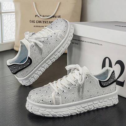 Zapatos Derby de suela gruesa con acentos metálicos y cordones, estilo punk de alta gama. Zapatillas casuales de colores combinados de moda para hombres