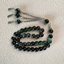 1 件 33 件图案玻璃珠手链，适合男士日常佩戴 - 灰色 - 查看 15