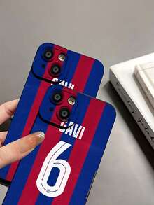La camiseta del Barcelona de Gavi con el número seis. Esta elegante funda es compatible con Samsung, Apple, VIVO, OPPO, , Transsion, ,  y Honor. Fabricada en silicona TPU, ofrece protección contra golpes y caídas, además de una sensación superior. Es un regalo ideal para familiares, amigos y seres queridos, y la opción perfecta para San Valentín y Año Nuevo. - Negro - Ver 8