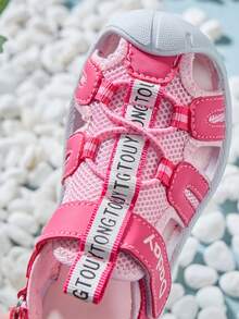 儿童休闲运动凉鞋，轻便时尚儿童户外凉鞋，男女童均适用 - 玫紅色 - 查看 9