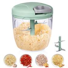 Multi-Function Garlic Press, Manual Garlic Crusher, Hand-Operated Garlic Mincer, Garlic Press, Garlic Peeler, Kitchen Tool, Suitable For Garlic, Chili, Vegetables, Fruits, Onions And Other Ingredients Cutting - Green - View 12