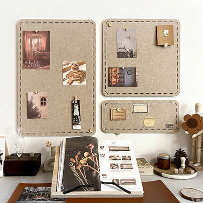 3pcs Combination Wall Decor Boards, No Drilling Required, Multi-Purpose Decoration Board, Suitable For Classroom, Bedroom, Photo Wall, Applicable For Valentine's Day, Home, Study, Office, Classroom, Christmas, New Year Decoration, Photo Display, New Year Gift, Also Suitable As Creative New Year Gift For Friends, Colleagues, Elders