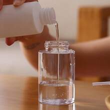 1pc Plastic Pump Dispenser Bottle, Liquid Press-Type Refillable Bottle, Suitable For Nail Polish Remover, Makeup Remover Etc., With Flip Cap, Convenient For Travel, Capacity 120mL-200mL, Christmas Holiday Gift - White - View 5