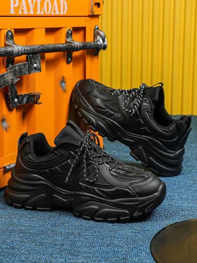 经典运动鞋，厚底增高百搭低帮系带鞋，户外徒步坡跟鞋，男女皆宜，可作情侣鞋，复古学院风厚底运动鞋，返校季必备