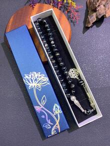 1条33颗10毫米穆斯林念珠手链，高品质礼盒包装，是万圣节和圣诞节的理想礼物。 - 彩色 - 查看 9