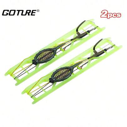 GOTURE 2pcs/Set European Style Fishing Line Bait Feeder Device, Aesthetically Appearance, Flexible Adjustment, Anti- Fishing Hook Rig
