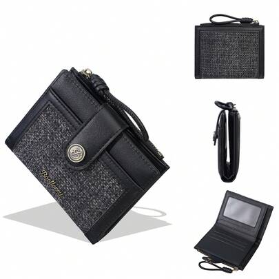  Baellerry Women's Multi-Function Card Holder, With Hidden Coin Pouch Zipper Wallet, Large Capacity Multi-Card Slots ID Card Organizer, Compact Mini Wallet