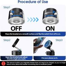 2026新款可调节磁吸手机支架，超强磁力车载手机支架，吸盘式手机支架，旋转可折叠设计，强磁吸附弹簧，礼品 - 黑色 - 查看 5