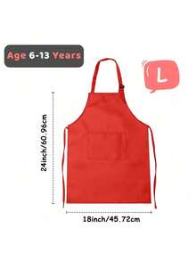 2pcs Adjustable Children's Art Apron, Boys & Girls Cooking Apron With Pockets, Suitable For Kitchen, Lab Activities, Painting And Baking Crafts - Multicolor - View 3