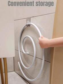 1 pieza Tendedero de ropa en espiral de acero inoxidable, de forma redonda minimalista y ahorra espacio para colgar sábanas - Multicolor - Ver 9