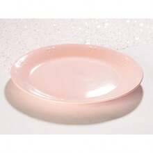 Collection Blush Pink 8.5-Inch Stoneware Salad Plate Elegant Embossed Bow Decor Durable Kitchen Plate For Dining & Holiday Table Setting - Salad Plate - View 4