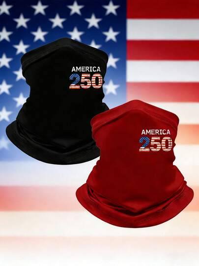 5pcs/2pcs/1pc Unisex 250th Anniversary Of The United States Printing Neck Gaiter Face Cover Face Mask Scarf For Men Women Outdoor Sports Gift Hat