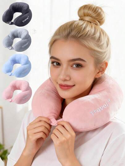 U-Shaped Soft Travel Neck Pillow Ergonomic Nap Pillow For Head Support Portable Pillows For Men And Women Airplane Pillows For Plane Cars And Home Recliners Travel Essential Supplies Items Sleep Help Vacation Travel Camping Office Accessories Camping Stuff