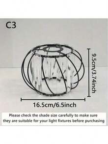 1pc Luxury Sparkling Modern Crystal Glass Lamp Shade, Suitable For Living Room, Bedroom And Bathroom, Transparent Crystal Pendant Light With Geometric Lines, Refracting Dreamy Radiance (Lamp Shade Only, No Light Source!) - Lantern Lampshade - View 16