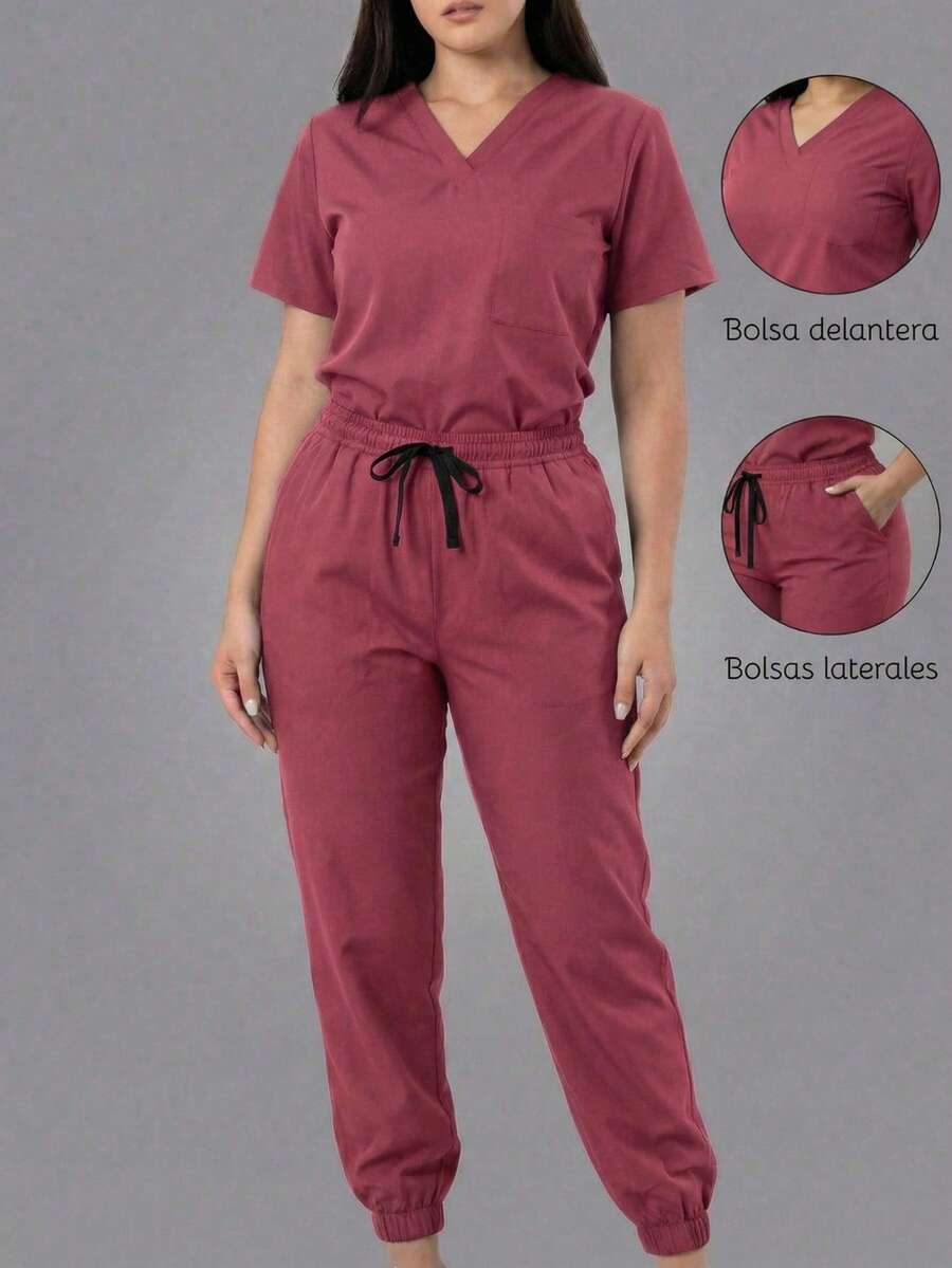 Scrub Sets - Rusty Rose - View 1
