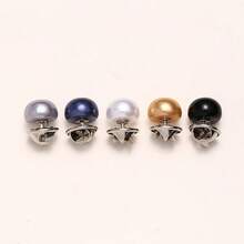 10pcs Pearl No-Sew Snap Buttons/Anti-Slip Shirt Brooch With Hidden Fasteners/Adjustable Detachable Snap Buttons For Women - A - View 5