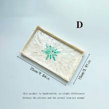 1pc Oval Modern Shell Tray, Surface Coated With Melted Paint - Suitable For Christmas, Halloween, Thanksgiving, Valentine's Day And Other Occasions - Multicolor - View 11