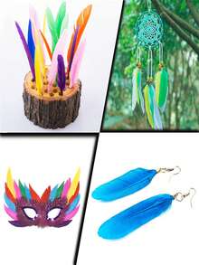1 Pack Of 20 Pieces 10-15cm/4-6inch Colorful Duck Feathers Handicraft Accessories Small Goose Plumes Jewelry Creation DIY Gift Decorations - A - View 9