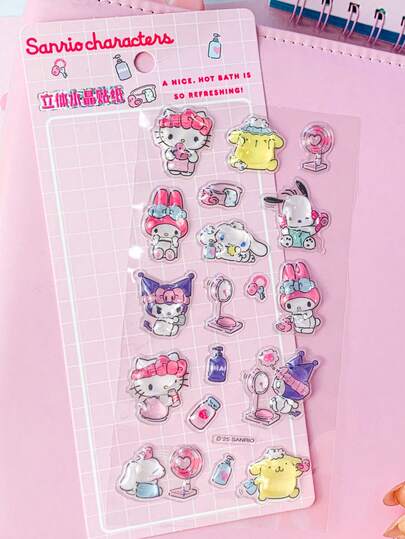 可爱卡通3D透明果冻水晶装饰贴纸，适用于DIY手机壳、儿童玩具