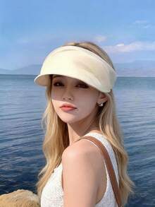 1 buah Topi Ember Organza Musim Semi, Hadiah Tahun Baru & Perlengkapan Liburan Pantai; 1 buah Topi Beret Gaya Inggris Retro Warna Polos Musim Gugur Unisex, Minimalis Serbaguna untuk Perjalanan, Santai, Olahraga Luar Ruangan - MultiWarna - View 2