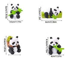 Múltiples estilos y combinaciones de figuras decorativas de panda, decoración de panda adorable, panda comiendo bambú, decoración de panda para coche, decoración interior creativa para coche, accesorios decorativos, decoración para tarta de cumpleaños, decoración de jardín - panda - Ver 11