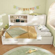 Bed Bases & Foundations - White + Wood + 90cm*200cm - View 10