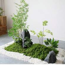 120g/50g/30g/10g Artificial Green Moss, Suitable For Indoor Potted Plants, Can Be Hung In Indoor/Outdoor Gardens, Porches, Windowsills, Flower Boxes, Home Weddings, Farmhouses, Porches, Patios, Windows, Etc. - Multicolor - View 6