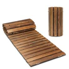 Roll-Out Garden Pathway Straight - 6 FT Outdoor Walkway With Non-Slip Surface Rustic Path Decorative Boardwalk For Outdoor Patio, Garden - 直邊 - 查看 3