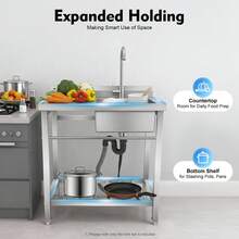 YUNRUX Kitchen Sinks - Silver - View 7